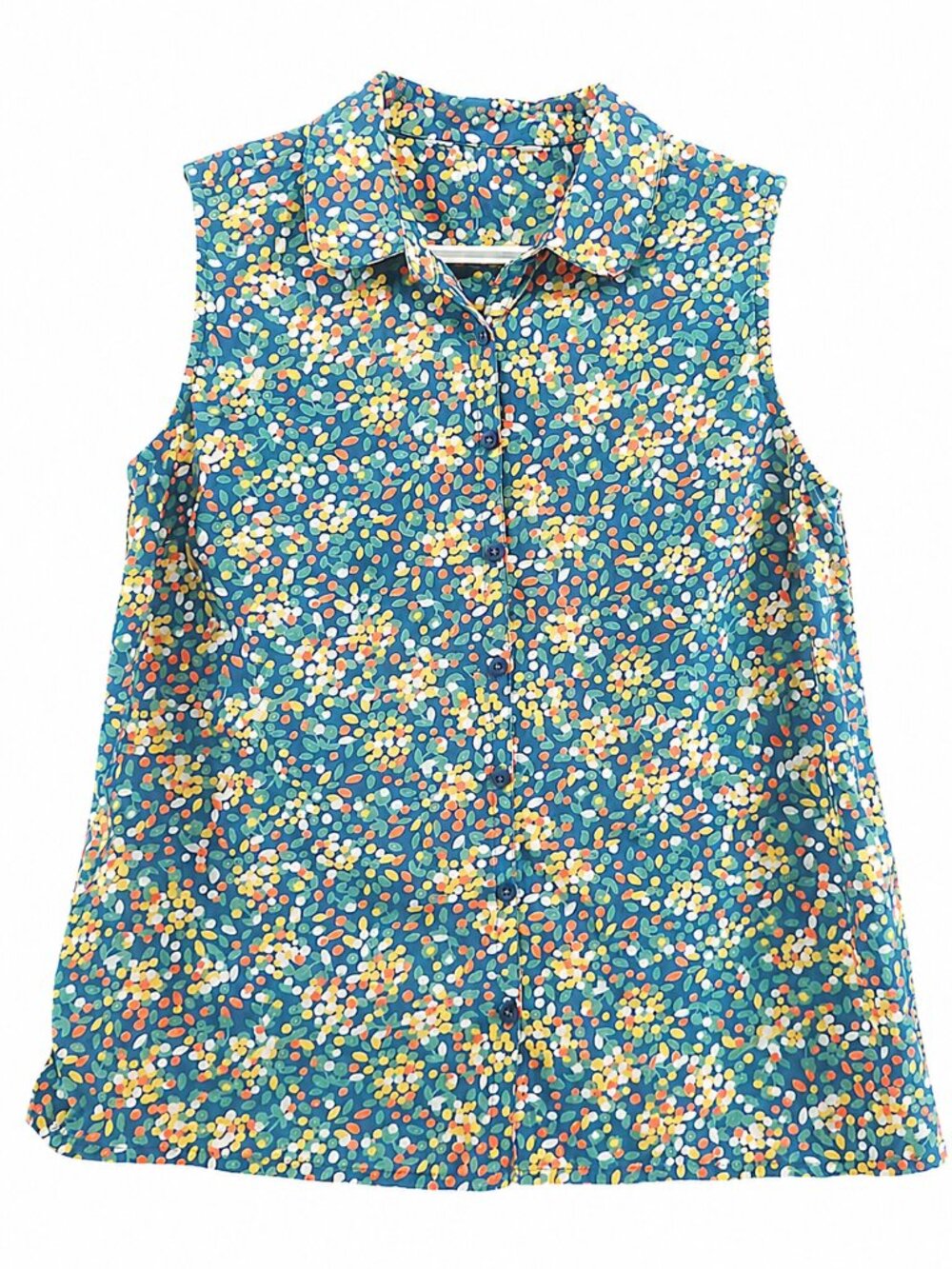 Seasalt Cornwall, Little Kenegie Floral Vest, 100% Organic Cotton, Size Small